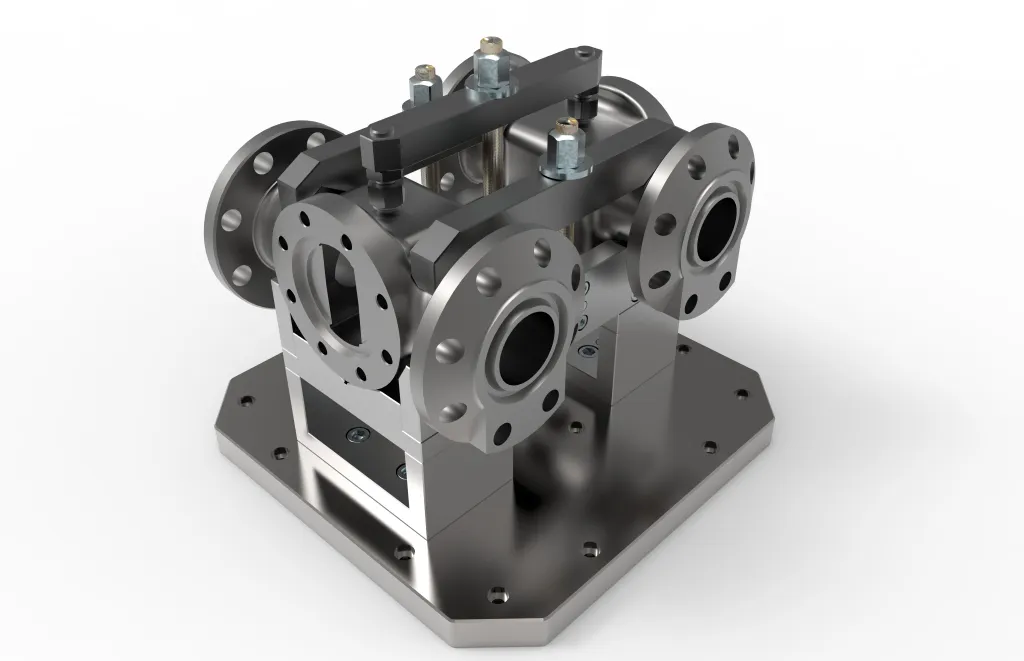 Pumpen-Verteil-System. Verteiler