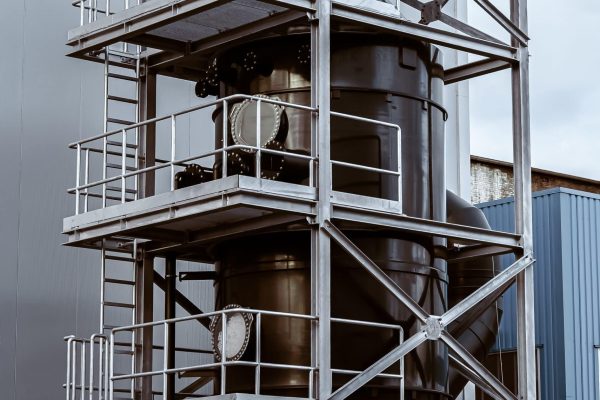 Ein Anlagengestell Luftwäscher Tunnelbeizanlage Bau und Montage erfolgte hierbei nach DIN EN 1090-2:2018 EXC2